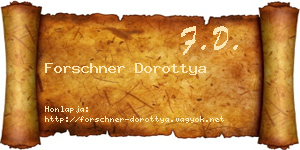 Forschner Dorottya névjegykártya